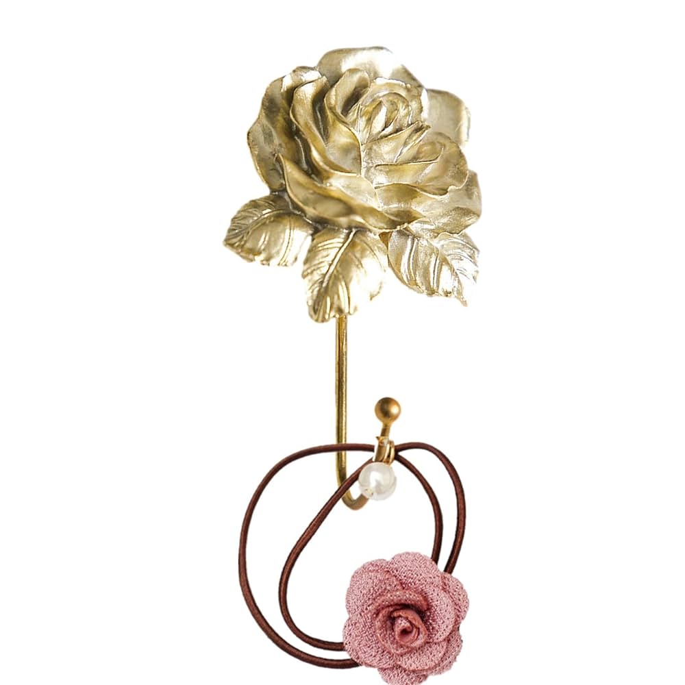 【美品】フランスアンティーク ブロンズ薔薇装飾 コートフック３点 [3568] 美品】フランスアンティーク ブロンズ薔薇装飾 コートフック3点